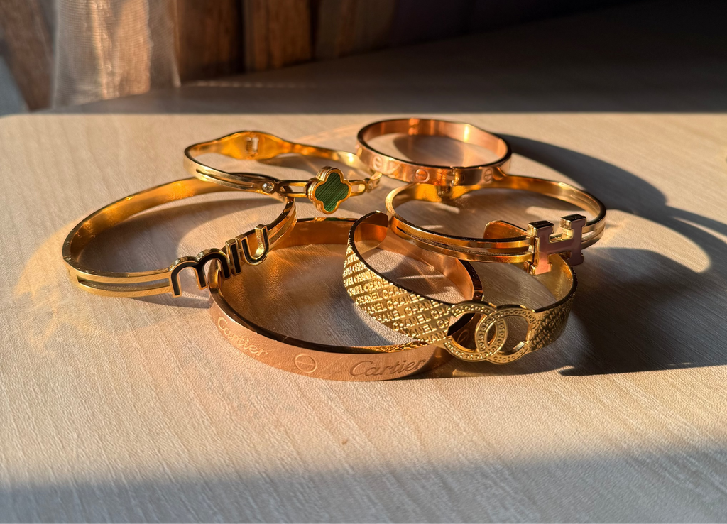 Elegant Gold Textured Cuff Bracelet