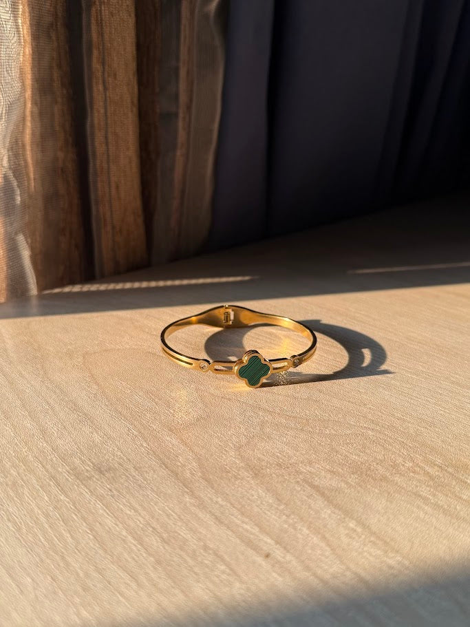 Van Cleef & Arpels Alhambra Clover Motif Bangle Bracelet