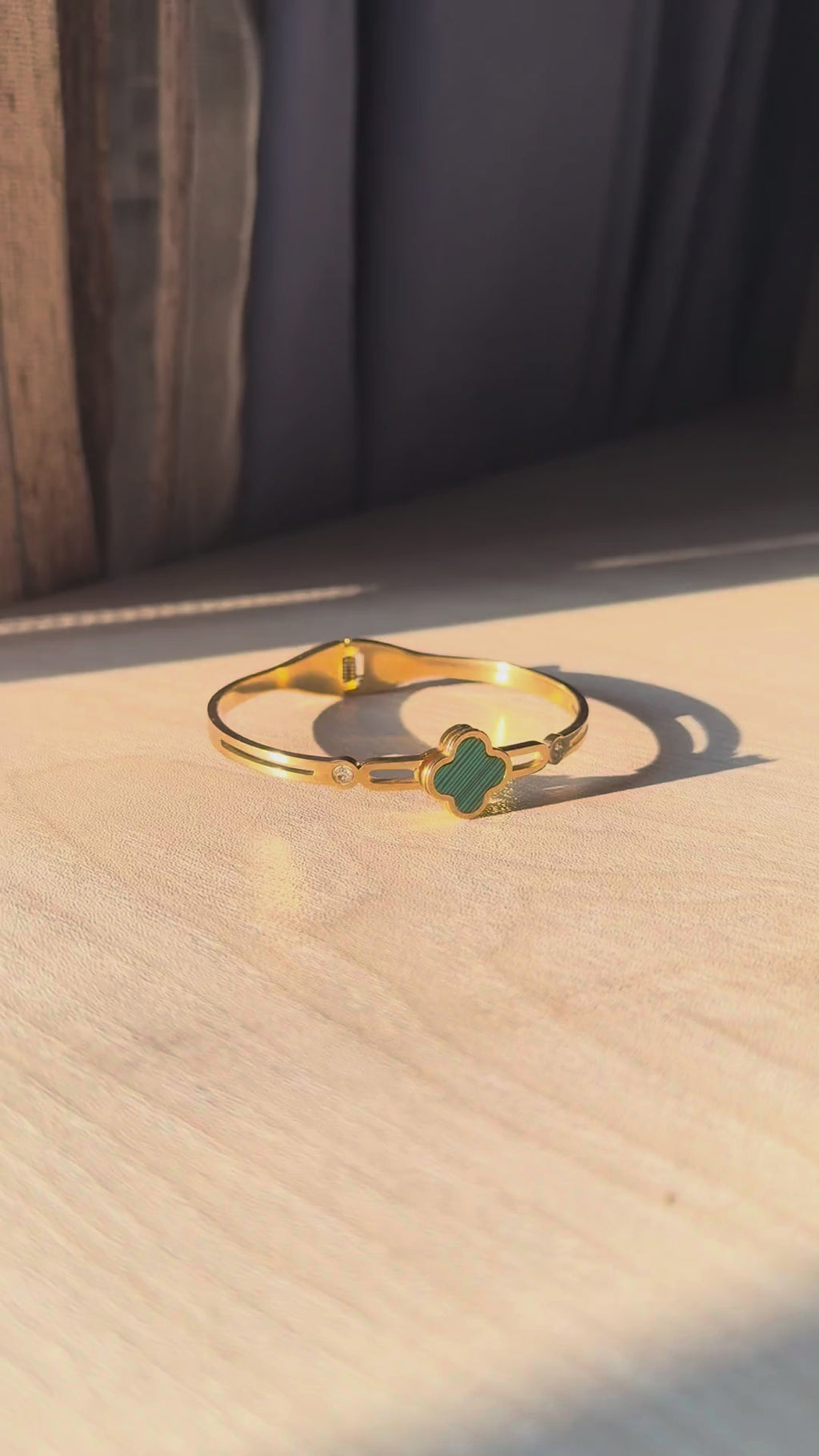 Van Cleef & Arpels Alhambra Clover Motif Bangle Bracelet