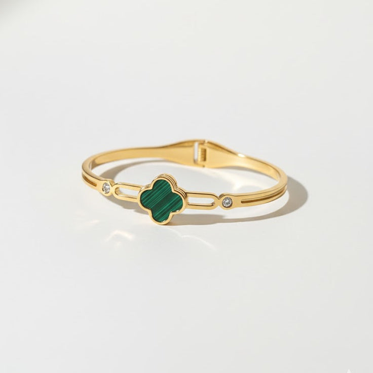 Van Cleef & Arpels Alhambra Clover Motif Bangle Bracelet