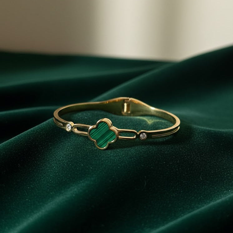 Van Cleef & Arpels Alhambra Clover Motif Bangle Bracelet